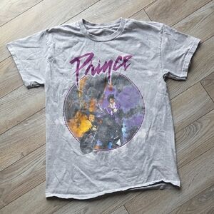 Prince band Tshirt Gray Graphic Tee Medium